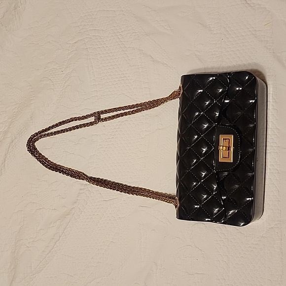 Handbags - Silicone waterproof, black and gold purse